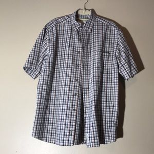 Mens Large Eddie Bauer Short Sleeved Shirt-Pocket